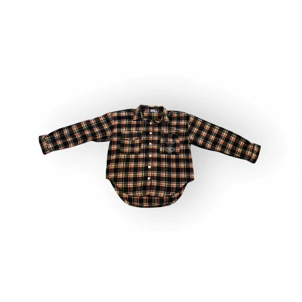 HARRY POTTER Womens HOGWARTS Flannel Plaid Pocket Shirt Jacket Wool Blend Sz M - Picture 3 of 12